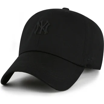 Casquette courbée noire ajustable avec logo noir Clean Up Contemporary Two Tone New York Yankees MLB 47 Brand