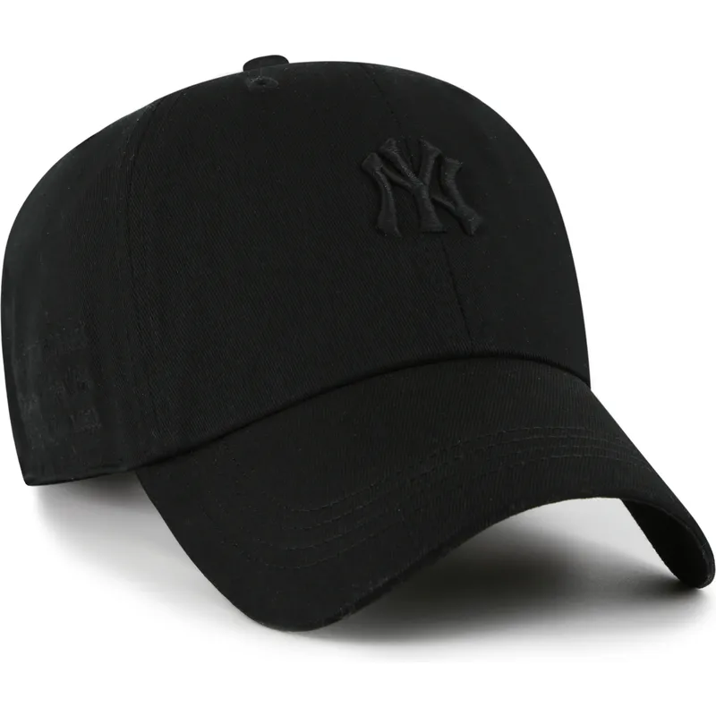 svart-bojd-justerbar-keps-med-svart-logotyp-clean-up-contemporary-two-tone-fran-new-york-yankees-mlb-av-47-brand