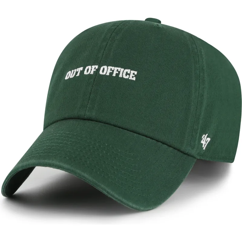 casquette-courbee-verte-ajustable-out-of-office-phrase-clean-up-base-runner-icon-47-brand