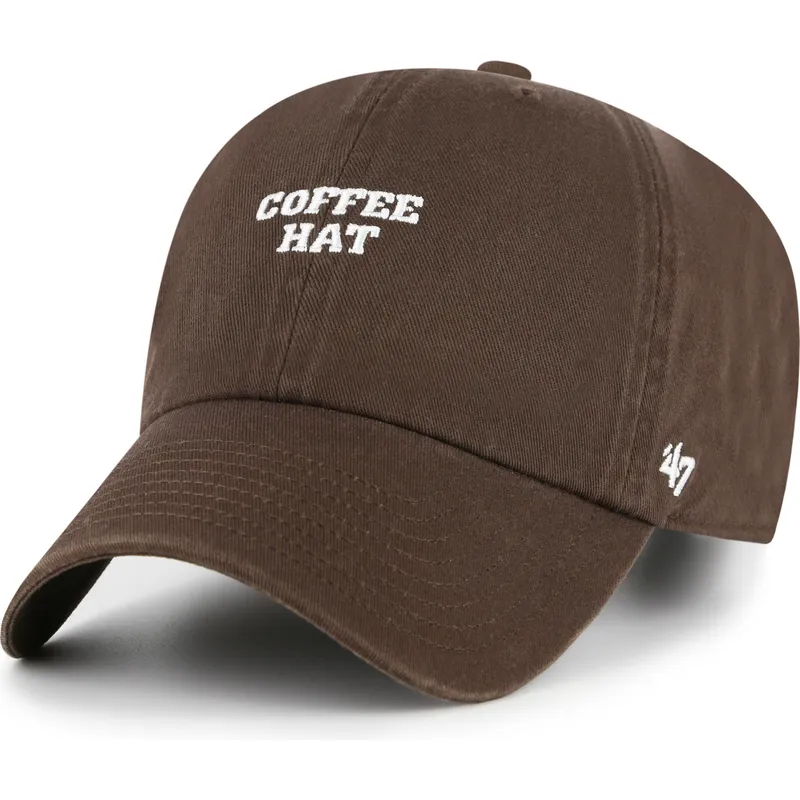 gorra-curva-marron-ajustable-coffee-hat-phrase-clean-up-base-runner-icon-de-47-brand