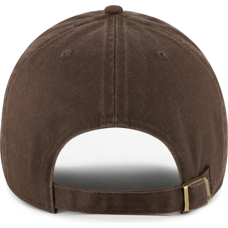 casquette-courbee-marron-ajustable-coffee-hat-phrase-clean-up-base-runner-icon-47-brand