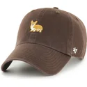 47-brand-curved-brim-clean-up-dog-base-runner-brown-adjustable-cap