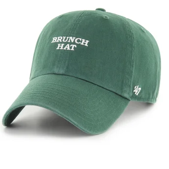 Grön böjd justerbar keps Brunch Hat Phrase Clean Up Base Runner Icon från 47 Brand