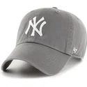 szara-regulowana-czapka-z-daszkiem-clean-up-no-loop-label-new-york-yankees-mlb-od-47-brand