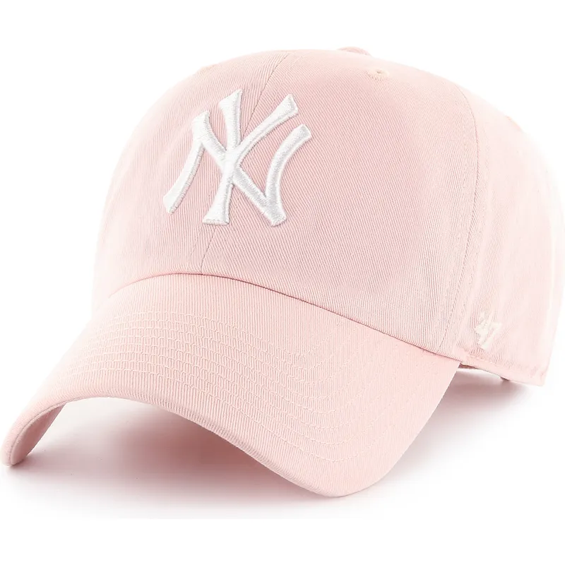 cepur-izliekta-roza-regulejams-clean-up-no-new-york-yankees-mlb-no-47-brand