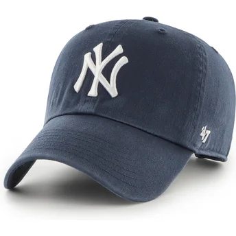 Cepur izliekta tumši zils regulējams Clean Up no New York Yankees MLB no 47 Brand