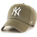 47-brand-curved-brim-clean-up-sandalwood-new-york-yankees-mlb-green-adjustable-cap
