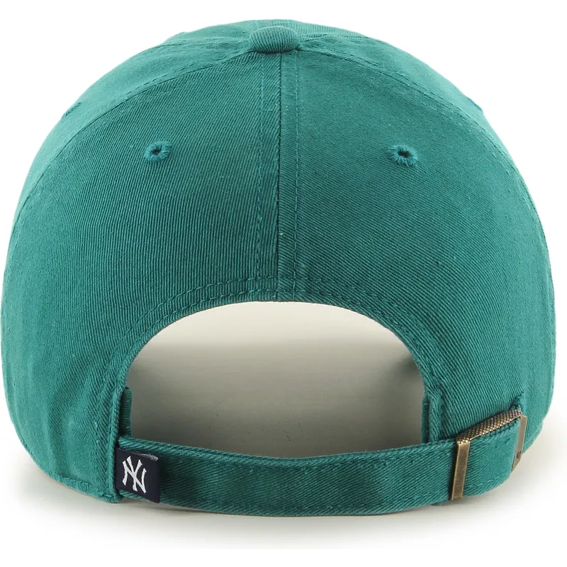 cap-izliekta-green-adjustable-strap-clean-up-tailgate-teal-no-new-york-yankees-mlb-no-47-brand