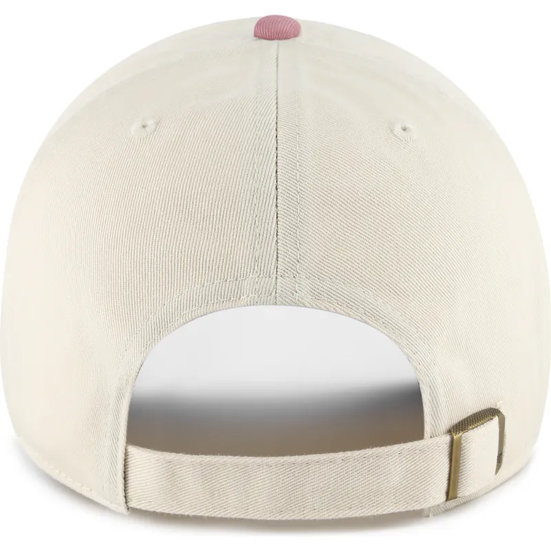 bezowo-rozowa-regulowana-czapka-z-daszkiem-clean-up-base-runner-two-tone-new-york-yankees-mlb-od-47-brand