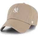 braune-verstellbare-curved-cap-clean-up-base-runner-der-new-york-yankees-mlb-von-47-brand