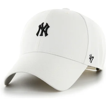 Beige gebogene Snapback-Kappe MVP Base Runner der New York Yankees MLB von 47 Brand