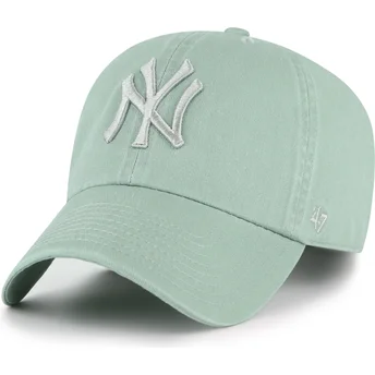 Casquette courbée verte ajustable avec logo vert Clean Up No Loop Label New York Yankees MLB 47 Brand
