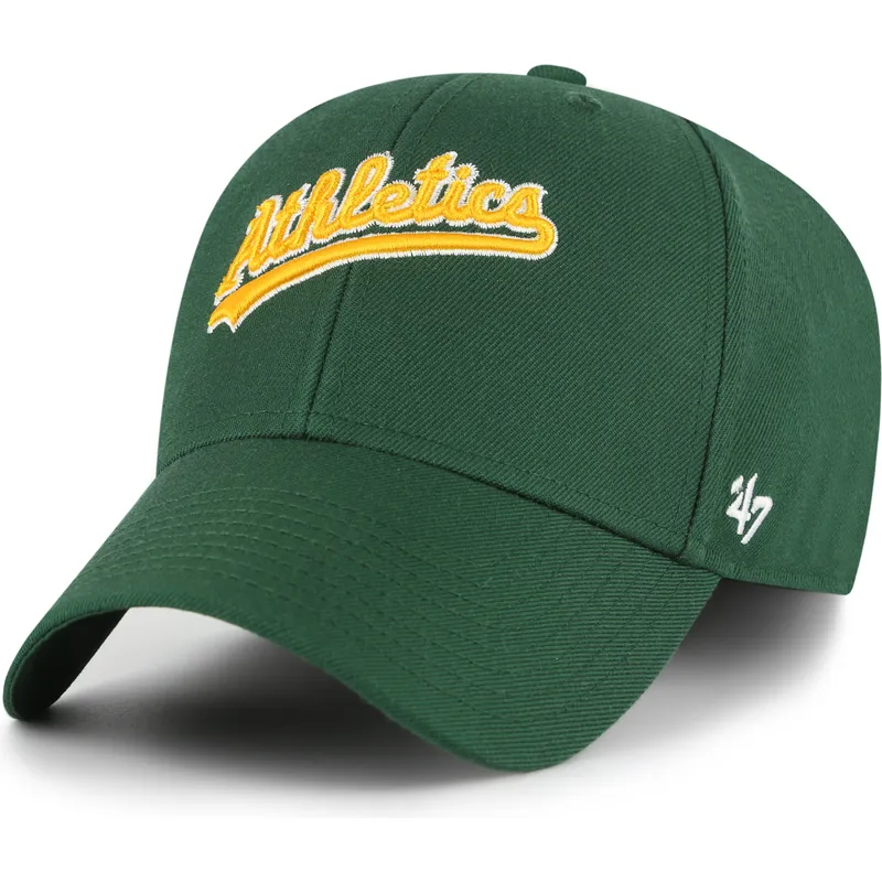 cap-izliekta-green-adjustable-strap-mvp-ballpark-script-shot-no-oakland-athletics-mlb-no-47-brand