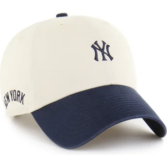 Cepur izliekta bēšs regulējama lente Clean Up Base Runner Sure Shot Two Tone no New York Yankees MLB no 47 Brand
