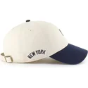 cap-izliekta-beige-adjustable-strap-clean-up-base-runner-sure-shot-two-tone-no-new-york-yankees-mlb-no-47-brand