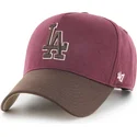cap-izliekta-red-snapback-granate-mvp-dt-sure-shot-two-tone-cotton-no-los-angeles-dodgers-mlb-no-47-brand