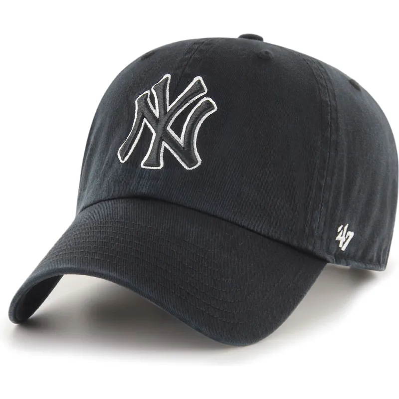 cepur-izliekta-melns-regulejams-clean-up-no-loop-label-no-new-york-yankees-mlb-no-47-brand