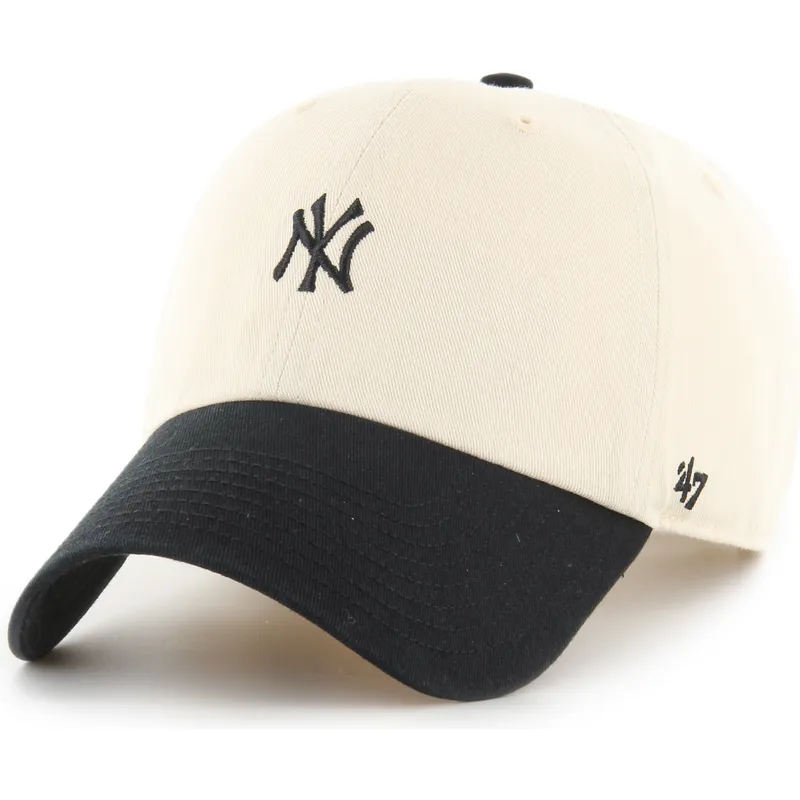 bojd-keps-beige-och-svart-justerbar-clean-up-base-runner-two-tone-new-york-yankees-mlb-fran-47-brand