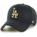 47-brand-curved-brim-mvp-dt-sure-shot-two-tone-cotton-los-angeles-dodgers-mlb-black-snapback-cap