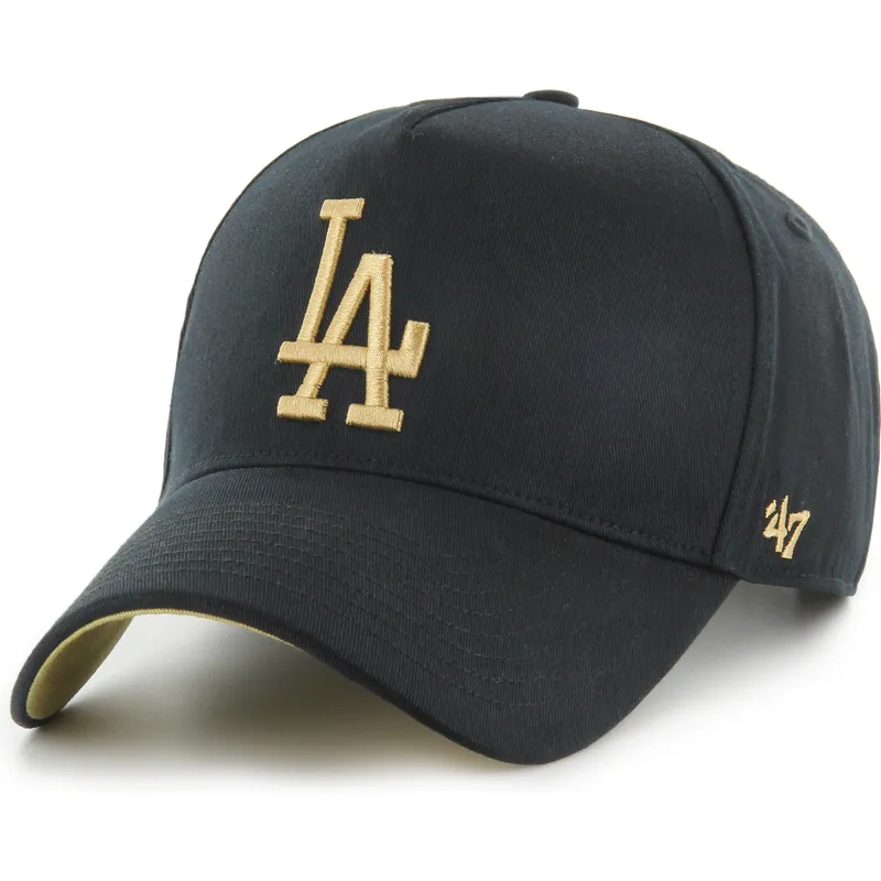 casquette-courbee-noire-snapback-mvp-dt-sure-shot-two-tone-cotton-los-angeles-dodgers-mlb-47-brand