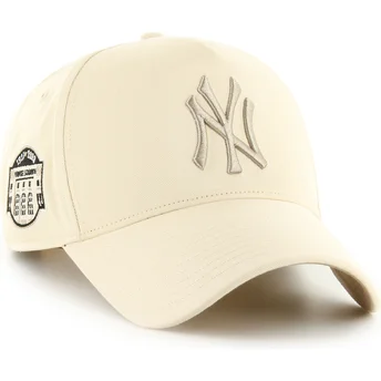 Casquette courbée beige snapback avec logo beige MVP DT Sure Shot Two Tone Cotton New York Yankees MLB 47 Brand