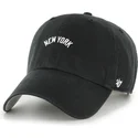 cepur-izliekta-melns-regulejama-lente-clean-up-base-runner-script-no-new-york-yankees-mlb-no-47-brand