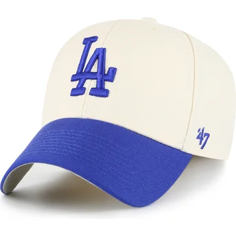 Casquette courbée beige et bleue ajustable MVP Two Tone Los Angeles Dodgers MLB 47 Brand