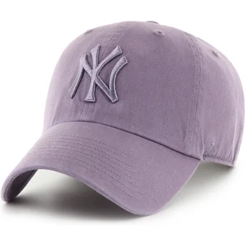 Casquette courbée violette ajustable avec logo violet Clean Up Iris New York Yankees MLB 47 Brand