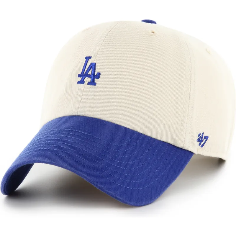 cap-izliekta-beige-adjustable-strap-clean-up-base-runner-sure-shot-two-tone-no-los-angeles-dodgers-mlb-no-47-brand