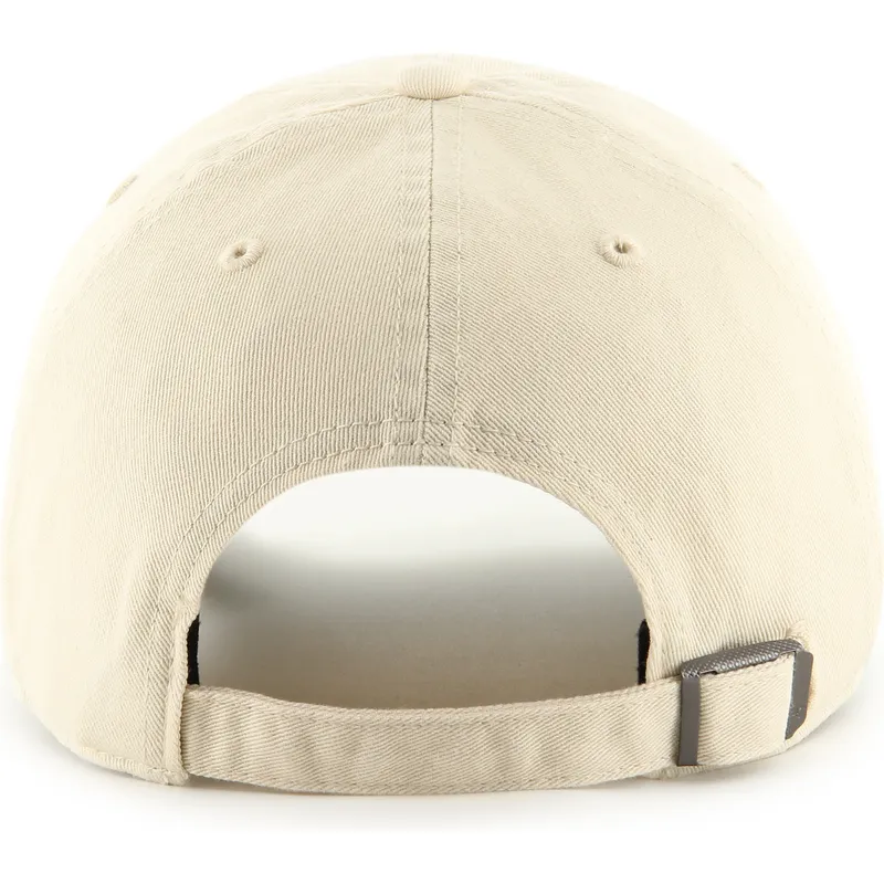 cap-izliekta-beige-adjustable-strap-clean-up-base-runner-script-no-new-york-yankees-mlb-no-47-brand