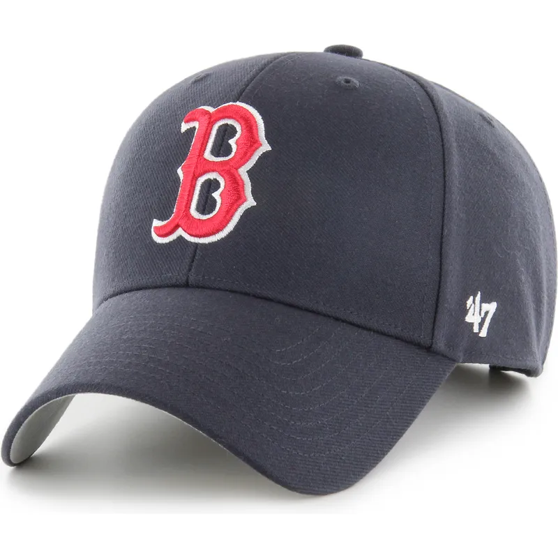 casquette-courbee-bleue-marine-ajustable-mvp-boston-red-sox-mlb-47-brand