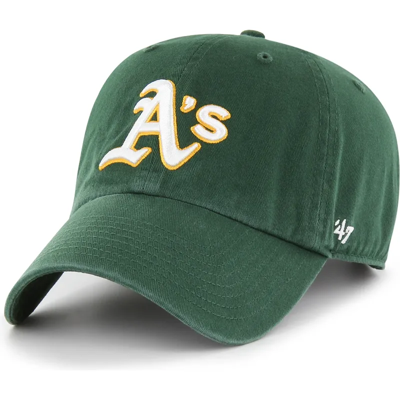 zielona-regulowana-czapka-z-daszkiem-clean-up-oakland-athletics-mlb-od-47-brand