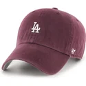 gebogene-kastanienbraune-verstellbare-kappe-clean-up-base-runner-der-los-angeles-dodgers-mlb-von-47-brand