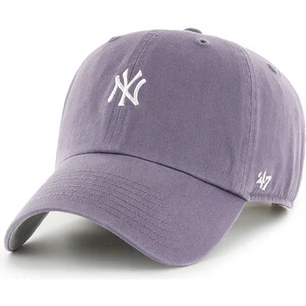 Violette verstellbare Curved Cap Clean Up Base Runner Iris der New York Yankees MLB von 47 Brand