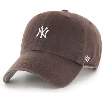 Cepur izliekta brūns regulējams Clean Up Base Runner Mini no New York Yankees MLB no 47 Brand