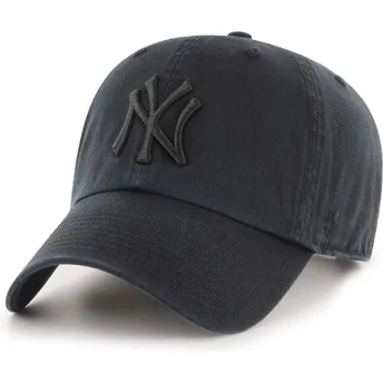 Cepur izliekta melns regulējama lente Clean Up no New York Yankees MLB no 47 Brand