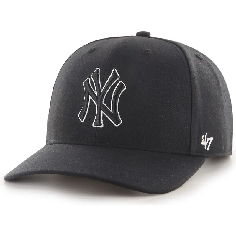 casquette-courbee-noire-snapback-avec-logo-noir-outline-mvp-dp-cold-zone-new-york-yankees-mlb-47-brand