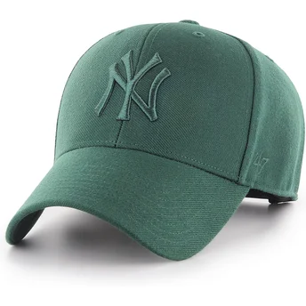 Grön kurvad snapback-keps med grönt MVP-logotyp från New York Yankees MLB av 47 Brand