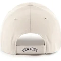 casquette-courbee-beige-ajustable-avec-logo-bleu-marine-mvp-new-york-yankees-mlb-47-brand