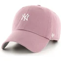 cap-izliekta-pink-adjustable-strap-clean-up-base-runner-mini-no-new-york-yankees-mlb-no-47-brand
