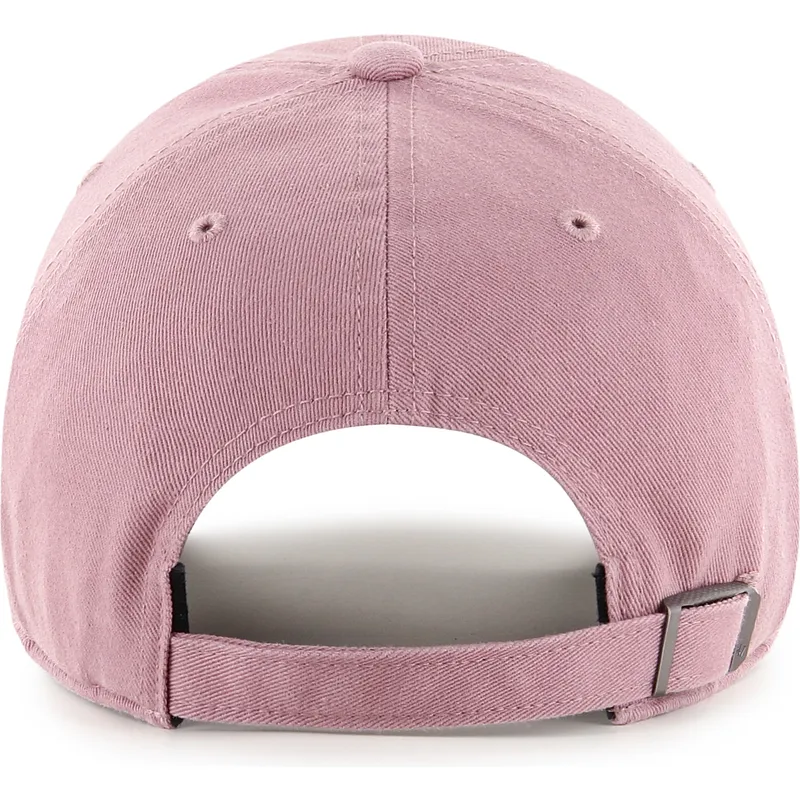 casquette-courbee-rose-ajustable-clean-up-base-runner-mini-logo-new-york-yankees-mlb-47-brand