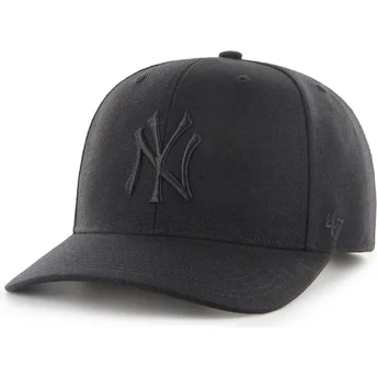 Schwarze gebogene Snapback-Kappe mit schwarzem Logo MVP DP Cold Zone der New York Yankees MLB von 47 Brand