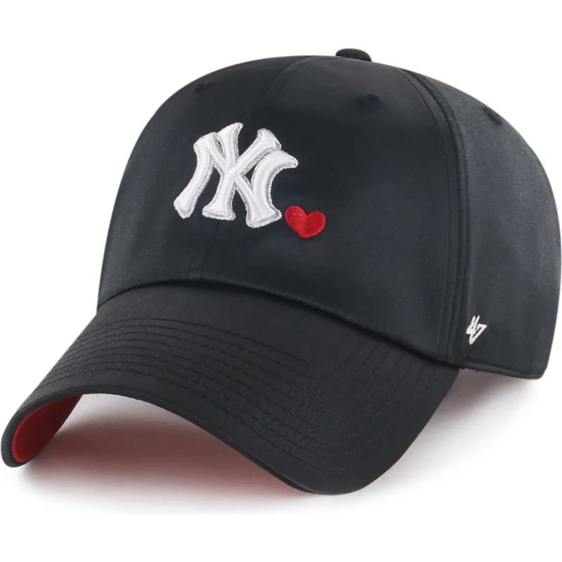 gorra-curva-negra-ajustable-clean-up-with-love-de-new-york-yankees-mlb-de-47-brand