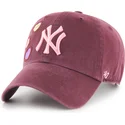 cepur-izliekta-sarkans-regulejams-clean-up-candy-heart-no-new-york-yankees-mlb-no-47-brand