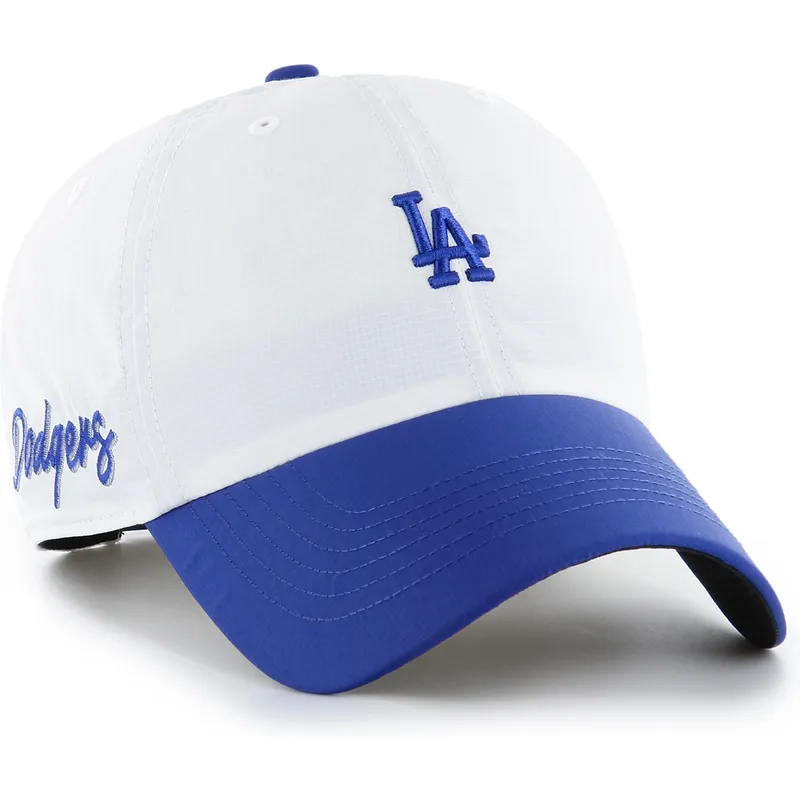 casquette-courbee-blanche-et-bleue-ajustable-clean-up-vista-mini-two-tone-los-angeles-dodgers-mlb-47-brand