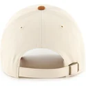 cap-izliekta-beige-adjustable-strap-marron-clean-up-mini-script-suede-visor-no-oakland-athletics-mlb-no-47-brand
