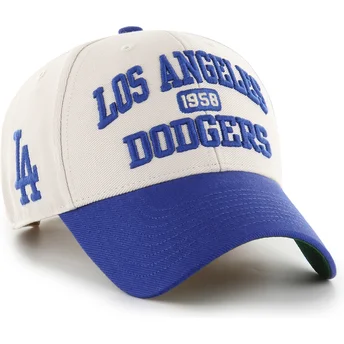 Casquette courbée beige et bleue ajustable MVP Broke Line Los Angeles Dodgers MLB 47 Brand