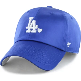 Gorra curva azul ajustable Clean Up With Love de Los Angeles Dodgers MLB de 47 Brand