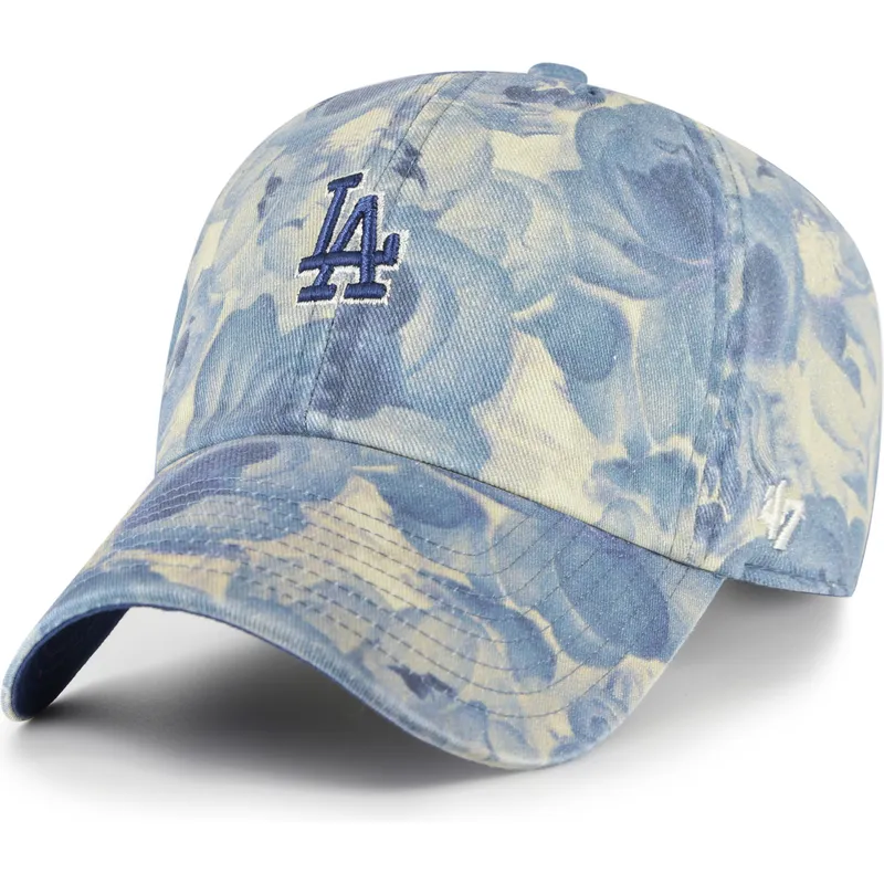 casquette-courbee-bleue-ajustable-clean-up-gardenia-los-angeles-dodgers-mlb-47-brand