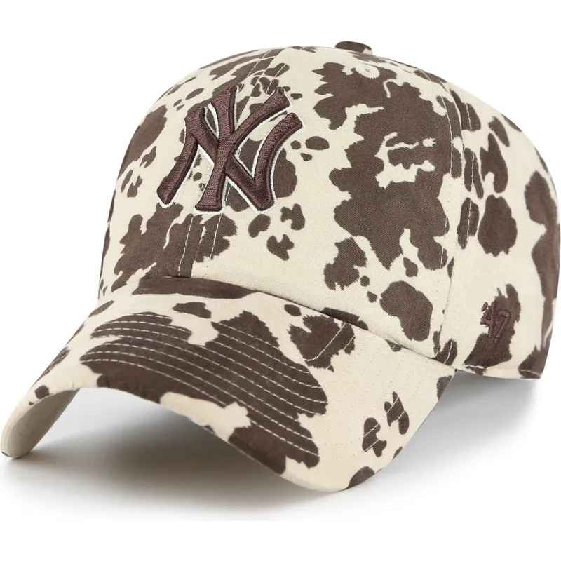 brazowa-regulowana-czapka-z-zakrzywionym-daszkiem-z-brazowym-logo-clean-up-bessie-new-york-yankees-mlb-od-47-brand